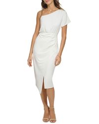Guess - One-shoulder-chain Slit-front Sheath Dress - Lyst