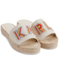 Karl Lagerfeld - Caine Espadrille Slide Sandals - Lyst