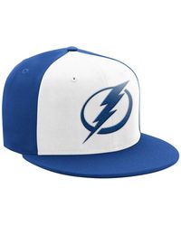 Starter - White/blue Tampa Bay Lightning Logo Two-tone Snapback Hat - Lyst