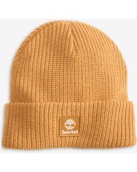 Timberland - Logo Cuff Fisherman Beanie - Lyst