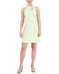 Vince Camuto - Signature Stretch Crepe Bow-neck Open-back Shift Dress - Lyst