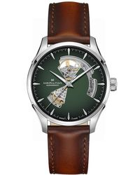 Hamilton - Automatic Jazzmaster Open Heart Smoked Stainless Steel Strap Watch 40mm - Lyst