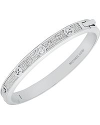 Michael Kors - Michael Pave Logo Bangle Bracelet - Lyst