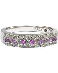 SUZY LEVIAN NEW YORK - Sapphire & Lab-grown White Sapphire Color-pop Half Band Ring - Lyst