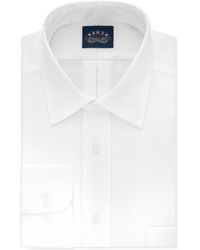 Eagle Men's Classic-fit Non-iron White Solid Dress Shirt