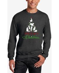 LA Pop Art - Meowy Christmas Tree Word Art Crewneck Sweatshirt - Lyst