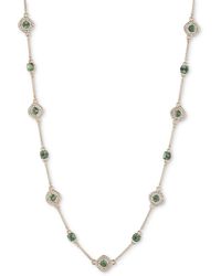 Givenchy - Silver-tone Pave & Round Crystal Halo Station Necklace - Lyst