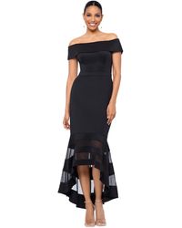 Xscape - Illusion High-low Fit & Flare Dress - Lyst
