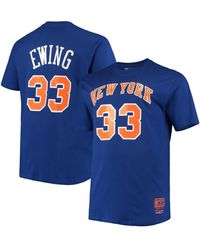 Mitchell & Ness - Patrick Ewing New York Knicks Big And Tall Hardwood Classics Name And Number T-shirt - Lyst
