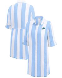 Tommy Bahama - Blue/white Detroit Lions Rugby Beach Stripe Button-up Tunic - Lyst