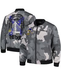 The Wild Collective - And Golden State Warriors 2023/24 City Edition Camo Bomber Full-zip Jacket - Lyst