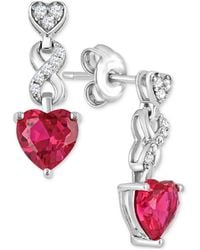 Macy's - Heart Infinity Earrings - Lyst