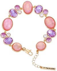 Tahari - Tone Lilac Violet Glass Stone Line Bracelet - Lyst
