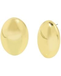 Steve Madden - Puffy Oval Statement Button Earrings - Lyst