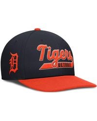 Nike - Navy/orange Detroit Tigers Pro Performance Snapback Hat - Lyst