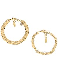 Ettika - 18k Gold Plated Simple Flat Chain Bracelet - Lyst