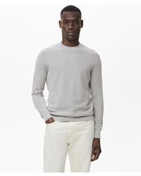 Mango - Microstructure Cotton Knitted Sweater - Lyst