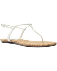 SCHUTZ SHOES - Elsha Round Toe Flat Sandals - Lyst