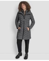 DKNY - Bibbed Packable Puffer Coat - Lyst
