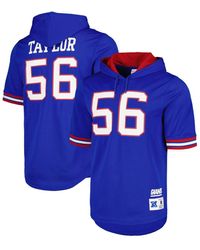 Mitchell & Ness - Lawrence Taylor New York Giants Retired Player Name And Number Mesh Hoodie T-shirt - Lyst