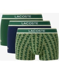 Lacoste - 3-pack Monogram Trunks - Lyst