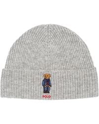 Polo Ralph Lauren - Solid Denim Bear Beanie - Lyst