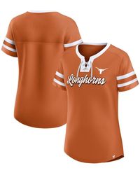 Fanatics - Texas Orange Texas Longhorns Iconic Athena Lace-up T-shirt - Lyst