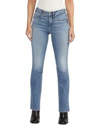 Silver Jeans Co. - Suki Mid Rise Curvy Fit Slim Bootcut Jeans - Lyst