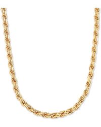 Macy's - Rope Link 26" Chain Necklace In 18k Gold-plated Sterling Silver - Lyst