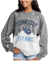 Gameday Couture - Tennessee Titans Oversized Coin Toss Faded French Terry Tri-blend Pullover Sweatshirt - Lyst