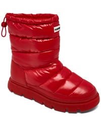 HUNTER - Maribel Lug Sole Insulated Waterproof Snow Booties From Finish Line - Lyst