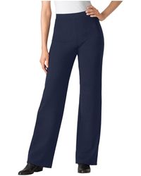 Woman Within - Within Stretch Ponte Knit Pull-on Wide-leg Pants - Lyst