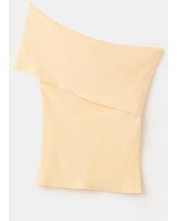 Mango - Strapless Knitted Top - Lyst