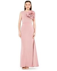 Amiri - Floral Applique Crepe Column Gown - Lyst