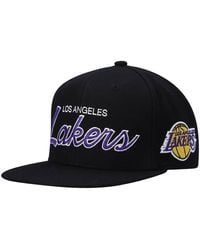 Mitchell & Ness - Los Angeles Lakers Hardwood Classics Script 2.0 Snapback Hat - Lyst