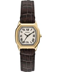 Fossil - Harlow Three-hand Croco Leather Watch - Lyst