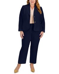 Le Suit - Plus Size Notched-collar Blazer & High-rise Pant Suit - Lyst