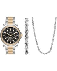 Folio - Three Hand Alloy Watch 44mm Gift Set - Lyst