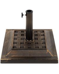 Best Choice Products - 26lb Heavy-duty Steel Square Patio Umbrella Base Stand W/ Decorative Basketweave Pattern - Lyst