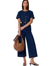 Whistles - Button Down Jumpsuit - Lyst