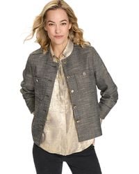 Olsen - Collarless Sparkle Jacket - Lyst