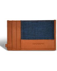 CHAMPS - Denim Collection Leather Slim Cardholder - Lyst