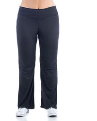 24seven Comfort Apparel - Plus Size Bell Bottom Fold Over Waist Sweatpants - Lyst