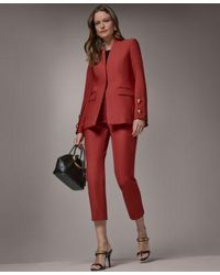 Donna Karan - Collarless Blazer Mid Rise Slim Pants - Lyst