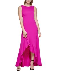 vince camuto ruffled gown