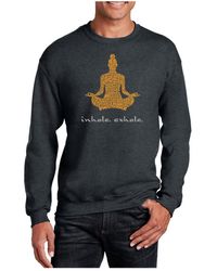 LA Pop Art - Word Art Inhale Exhale Crewneck Sweatshirt - Lyst