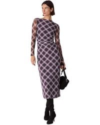 Whistles - Check Mesh Dress - Lyst