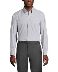 Lands' End - Pattern No Iron Supima Pinpoint Button Down Collar Dress Shirt - Lyst