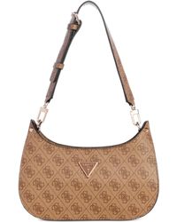 Guess - Meridian Monogram Small Top Zip Shoulder Bag - Lyst
