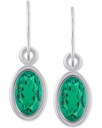 Macy's - Oval Gemstone Drop Earrings - Lyst